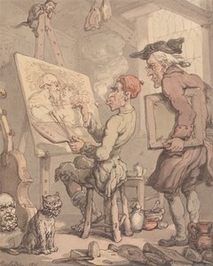 Een kunstenaarsatelier door Thomas Rowlandson